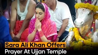 Sara Ali Khan Visits Mahakaleshwar Temple In Ujjain, Viral Video Shows Her Totally Engrossed In Prayers | WATCH