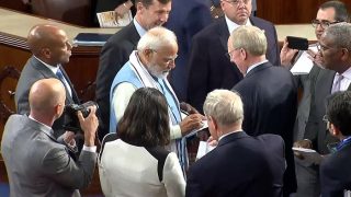 Watch: US Lawmakers Click Selfies With PM Modi, Line Up for Autographs after Iconic Congress Speech