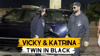 Katrina Kaif And Vicky Kaushal Give Major Couple Goals, Adorable Duo Twins In Black - Watch Video