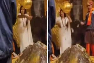 Viral Video: Woman Showers Currency Notes on Shivling Inside Kedarnath Temple
