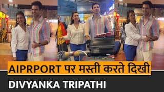 Divyanka Tripathi Vivek Dahiya: पति Vivek Dahiya का हाथ थामें एयरपोर्ट पर स्पॉट हुई Divyanka, शादी की सालगिरह मनाकर वापस लौटा कपल | Watch Video