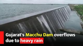 Gujarat Floods: Machhu Dam In Gujarat   s Morbi Overflows Due To Heavy Rain - Watch Video