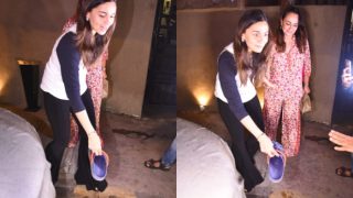 Alia Bhatt Hands Out Chappal to Paparazzo And Internet Hearts Her Sweet Gesture: 