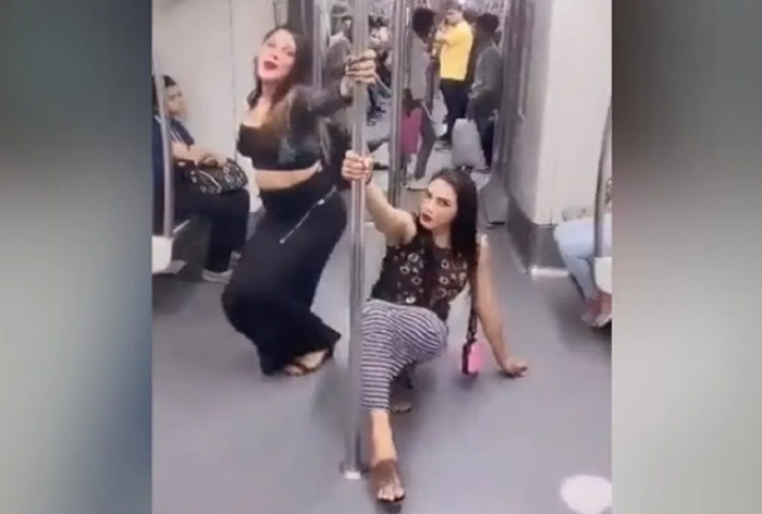 Pooja Sharma Ki Sex Video - After PDA, Sex And Fights, Now A Pole-Dancing Video On Delhi Metro Goes  Viral, Internet Outrage