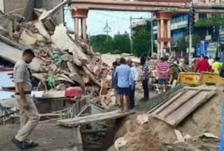 Watch: 3 Storey Building Collapses In Chhattisgarh's Bilaspur; No Injuries Reported