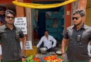 Amid Soaring Prices, Vegetable Vendor Hires Bouncers To 'Guard' Tomatoes In UP's Varanasi: Watch