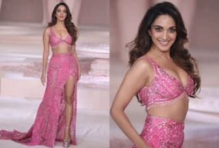 Kiara Advani Brings Out Her Inner Barbie in Hot Pink Bralette And High-Slit Lehenga- See Viral Pics