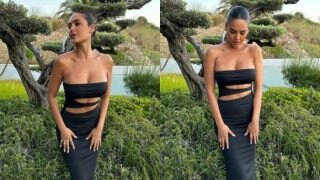 Esha Gupta Flaunts Picture-Perfect Hourglass Physique in Cut-Out Dress With Deep Neckline- HOT PICS