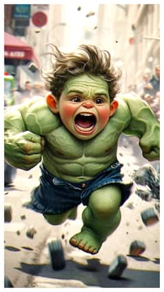 'Baby Hulk': Superheroes As Babies