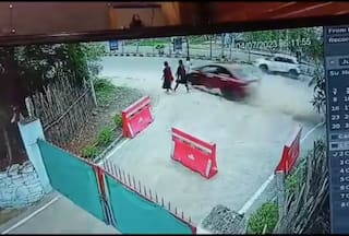 2 Killed, 1 Injured As Speeding Car Rams Morning Walkers Near Hyderabad | Watch