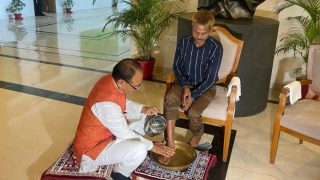 Madhya Pradesh CM Shivraj Singh Chouhan Washes Feet Of Tribal Man Peed On By Pravesh Shukla