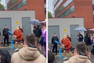 This Video Of A Donald Trump Lookalike Playing Cricket Is All Fun And Games