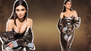 Diana Penty Wraps Herself in Stunning Deep-Neck Metallic Gown With High-Slit at Paris Haute Couture Week- HOT PICS