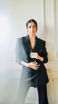 Alia Bhatt Channels Boss Lady Vibes in Chic Pantsuit