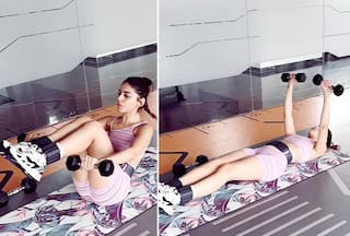 Alaya F Beats Lazy Saturday With Her Intense Workout in Sexy Lilac Gym Wear- Watch VIDEO