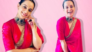 Kangana Ranaut Radiates Traditional Elegance in Pink Saree With Exquisite Jewellery- See PICS