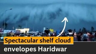 Viral Video: Spectacular Cloud Shelf Forms Over The Skies In Haridwar Amid Monsoon Rains - WATCH