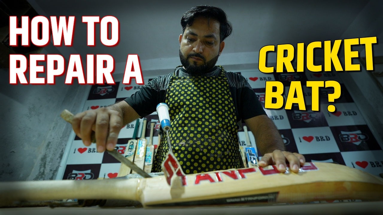 Cricket Bat Repair: Watch How To Repair Cricket Bat | Badly Broken Bat Repair Video