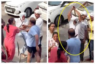 Viral Video: Elderly Man Beats Neighbour with Stick in Delhi Over Parking, Gets Arrested