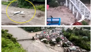 Himachal Rain Fury: Watch Bridge, Cars Washed Away in Massive Floods