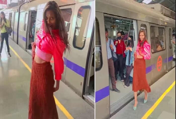 Watch: Influencer's Bizarre Dance Moves On Delhi Metro Platform Go Viral on Internet