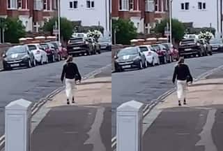 Viral Video Today: चलते-चलते अचानक जड़ बन गई महिला, हवा चलती रही मगर बाल तक नहीं हिले  | देखें वीडियो