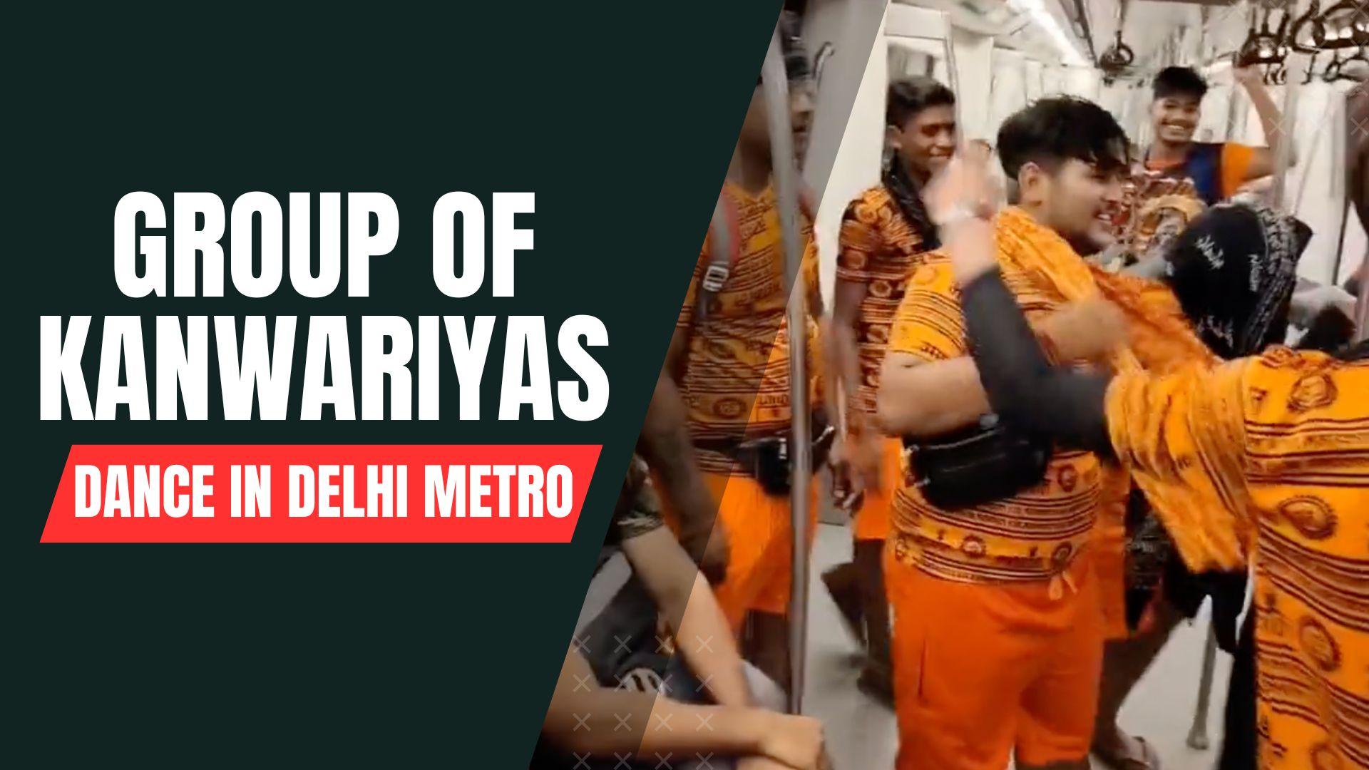 Viral Video: Group Of Kanwariyas Dance Their Heart Out Inside Delhi Metro |  WATCH