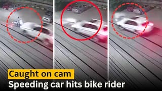 Hyderabad Hit And Run Case: Speeding BMW Hits Bike Rider, Horrifying Incident Gets Caught On Camera - Watch Video
