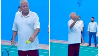 Watch: Lalu Yadav Plays Badminton Months After Kidney Transplant, Video Goes Viral