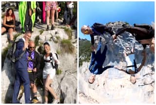 'Thrilling Wedding': Watch Bride and Groom Skydive Off High Cliff, Leaves Internet Stunned