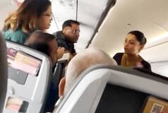 How Dare You Threaten My Daughter?    Mid-Air Fight Sparks Internet Discussion