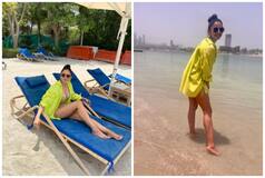 Rakul Preet Singh Stuns in Neon-Green Bikini While Sunbathing at Dubai Vacation, Pics