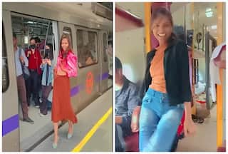 'She Is Back': Influencer Who Danced On Delhi Metro Now Grooves Inside Train, Leaves Onlookers Baffled | Watch