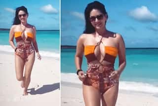 Sunny Leone Raises Temperature in Hot Monokini at Exotic Beach Vacation, Watch