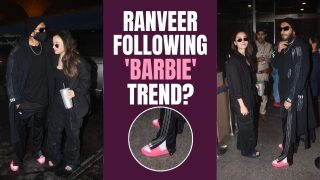 Alia Bhatt And Ranveer Singh Twin In Black, Ranveer Aka Rocky Flaunts His Pink Slippers, Is He Following The Barbie Trend?