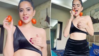 Urfi Javed Opts For Tomatoes as Earrings in Bold Viral Video, Watch