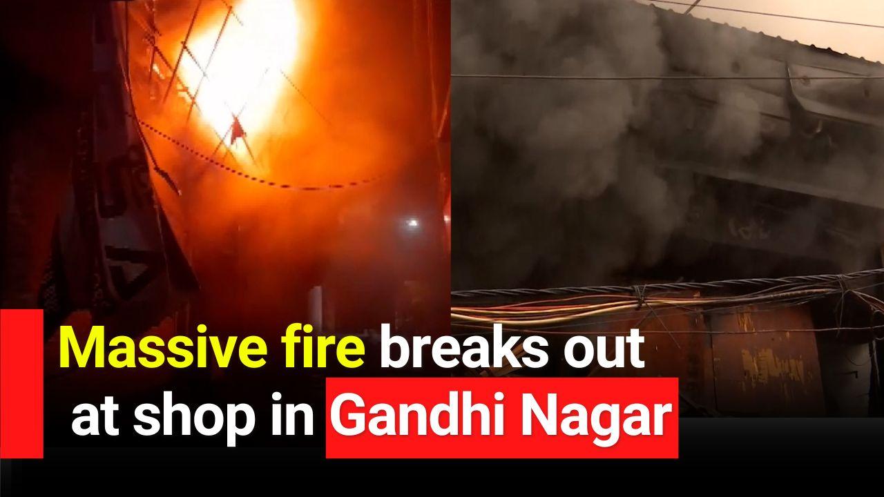 Gandhi Nagar Fire: Massive Fire Breaks Out At Plywood Shop In Delhi   s Gandhi Nagar Market; Operation To Douse Fire Underway - Watch Video