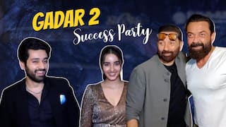Gadar 2 की Success पार्टी में एक साथ पहुंचे Sunny  Deol  और Bobby Deol, वीडियो देख झूम जाएंगे आप