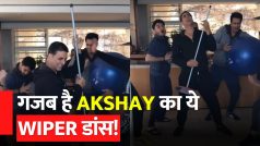 Akshay Kumar Funny Video: Wiper हाथ में लेकर Akshay Kumar ने किया अतरंगी डांस, Video देख हंसी कंट्रोल नहीं कर पाएंगे आप | Watch Video