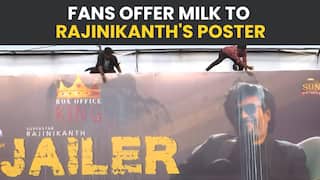 Rajnikanth की फिल्म को लेकर फैंस हुए क्रेजी, फिल्म के पोस्टर्स पर चढ़ाया दूध | Watch Video