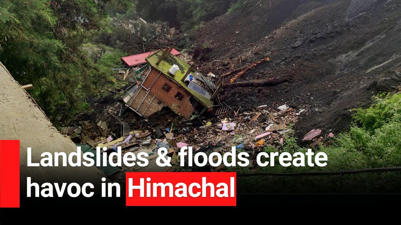 Himachal Rains: Heavy Floods And Landslides Create Havoc In The City, Houses Collapse, Rescue Operations Are Underway - Watch