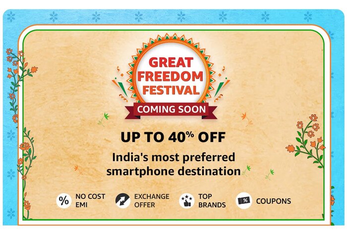 Amazon Sale 2023- Get upto 40 percent Off on smartphones and other appliances. Get additional offers.