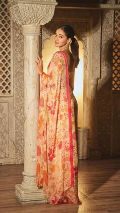 Ananya Panday Flaunts Her 'Ada' in Floral Saree For Rs 22K