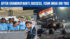 Indian Cricket Team Celebrates The Historic Success Of Chandrayaan 3