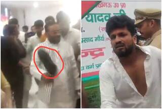 Shoe Hurled At Swami Prasad Maurya In Lucknow, Accused Beaten Up By SP Workers; Akhilesh Blames BJP | WATCH