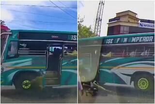 On Camera: Conductor Slips And Falls To Death From Speeding Bus In Karnataka's Mangaluru, Horrific Video Surfaces