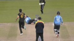 WATCH VIDEO: काउंटी क्रिकेट में डेब्यू करने वाले पृथ्वी शॉ का विकेट बना मजाक, खुद ही स्टंप पर दे मारा बल्ला