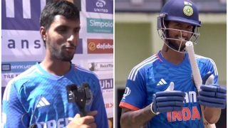Tilak Verma Dedicates Special Celebration After Maiden T20I Fifty to Rohit Sharma's Daughter; Watch Viral VIDEO