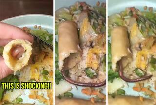 Viral Video Today: स्प्रिंग रोल खाने गया था शख्स तभी निकल आया केंचुआ, देखते ही सदमा बैठ गया | देखें वीडियो