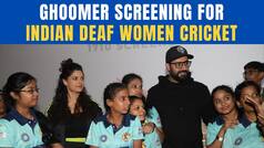 Abhishek Bachchan Attends The Screening Of Ghoomer For Indian Deaf Women Cricket